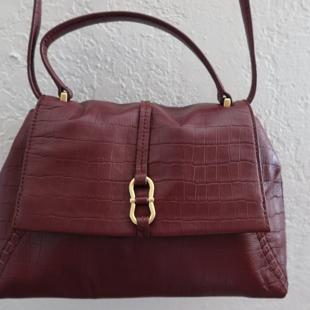 Vince Camuto Erela Pebbled Leather Satchel Adjustable shoulder strap New